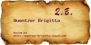 Quentzer Brigitta névjegykártya